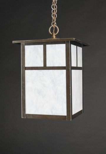 Modern Polished Nickel Hanging Lantern