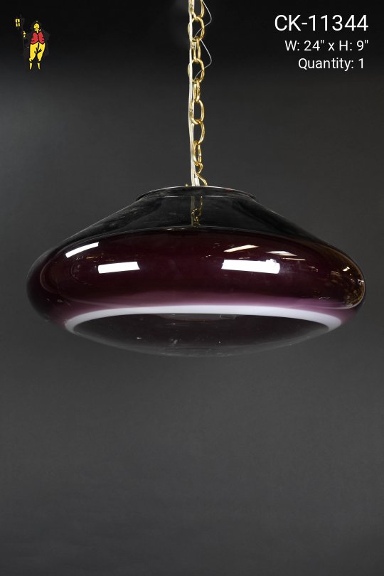 Modern Purple Glass Hanging Pendant