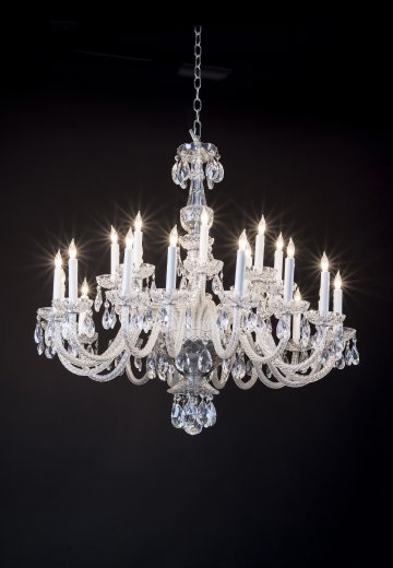 24 Light Curved Arm Crystal Chandelier