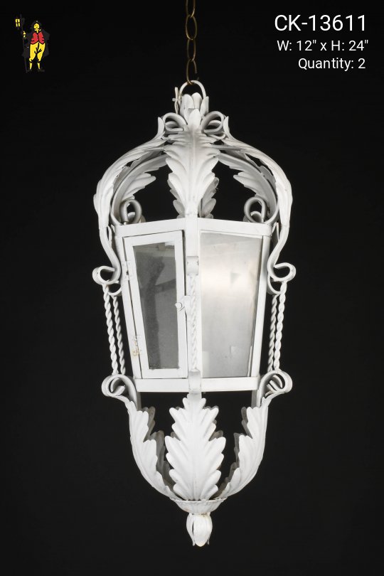 White Gothic Hanging Lantern