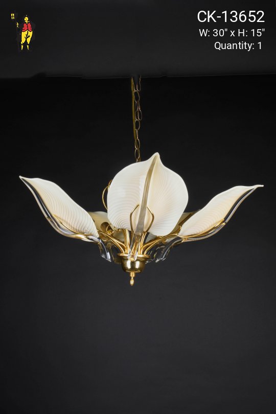 Glass Leaf Chandelier