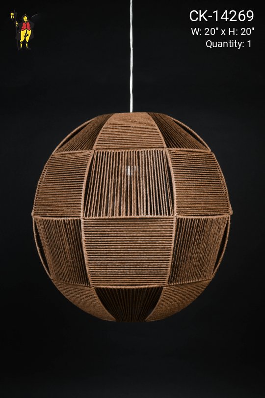Brown Hanging Fabric Pendant