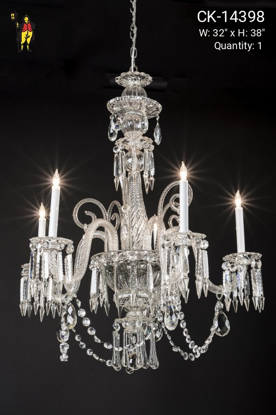 Crystal Chandelier with Scrolls