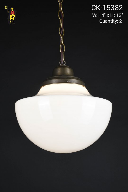 Large 14" Hanging Glass Globe Pendant