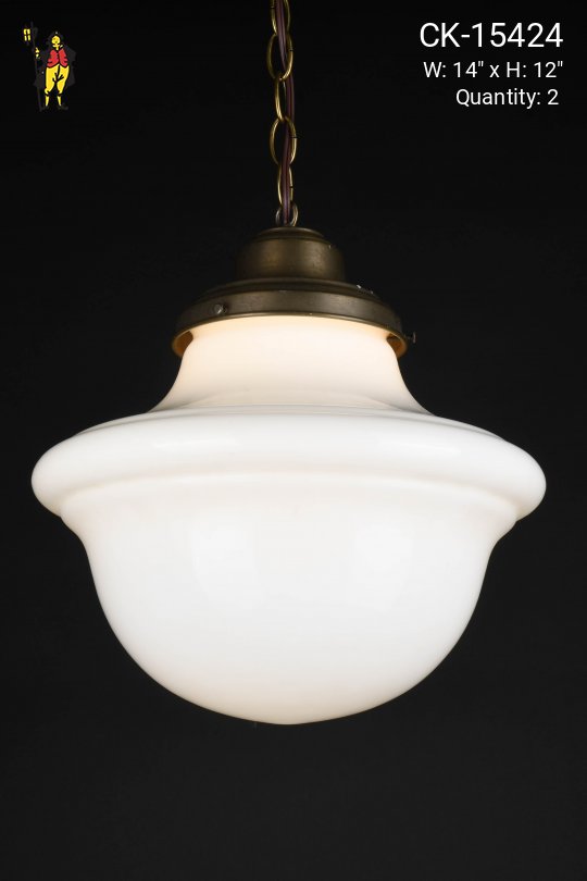 14" Large Glass Globe Hanging Pendant
