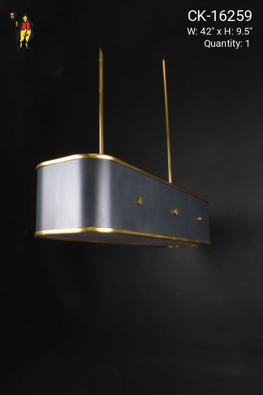 Navy Blue & Brass Linear Hanging Fixture