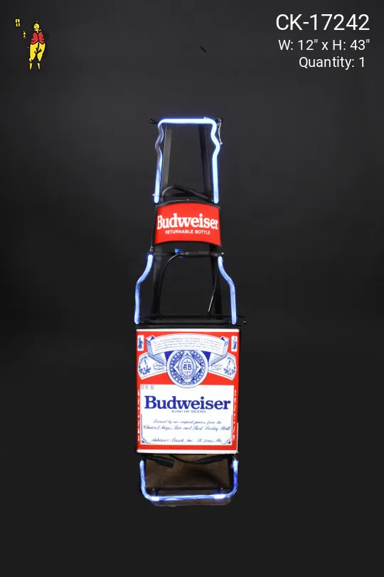 Blue Neon "Budweiser" Beer Sign