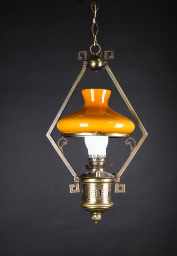 Art Deco Faux-Gaslight Hanging Pendant