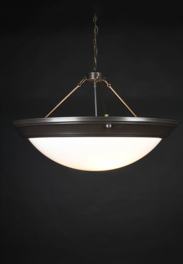 30" Federal Bronze Bowl Hanging Fixture (Acrylic)