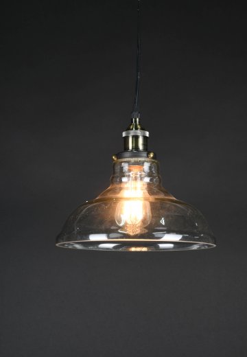 10" Clear Glass Hanging Pendant