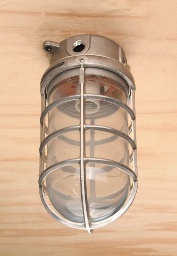 Metal Caged Vapor Proof Ceiling Mount Fixture