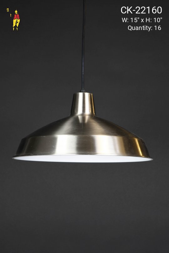 Polished Nickel 15" Hanging RLM (From Wire)