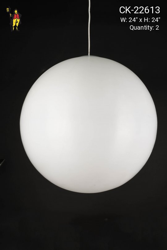 24" Acrylic Hanging Globe Pendant