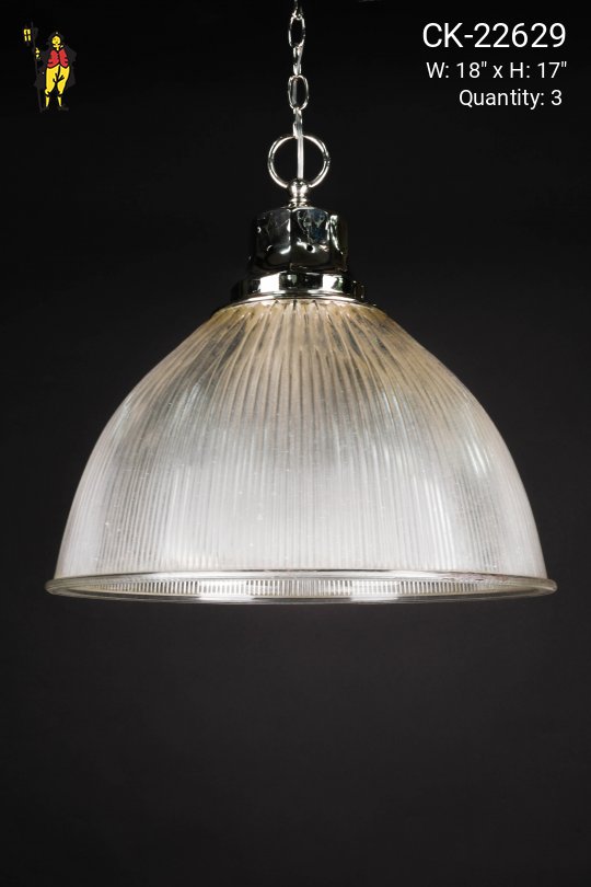 18" Glass Halophane Hanging Fixture