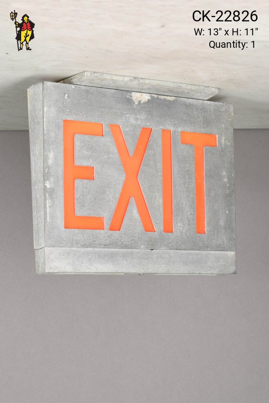 Metal Single Sided Ceiling Mount Exit Sign