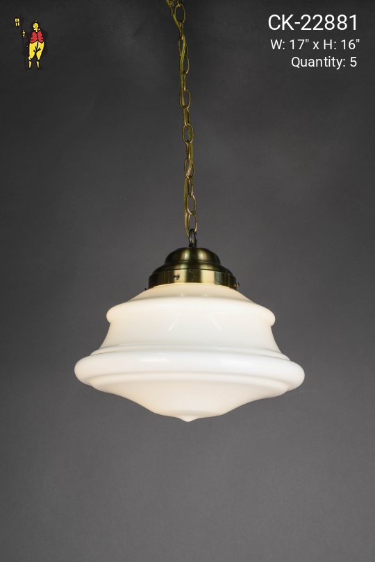 17" Molded Glass Hanging Globe