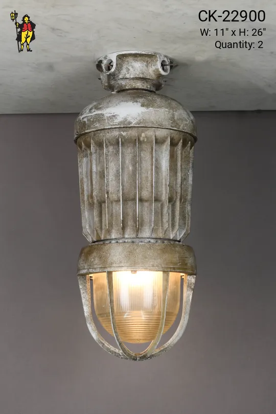 Large Industrial Flush Mount Fixture