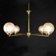 Four Light Glass Globe Shaded Chandelier #0