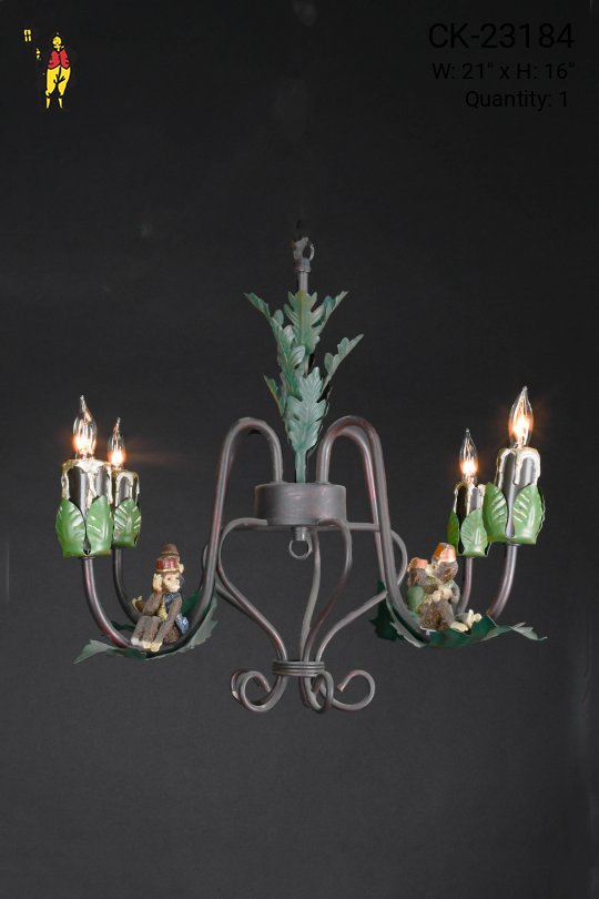 Monkey Four Light Chandelier