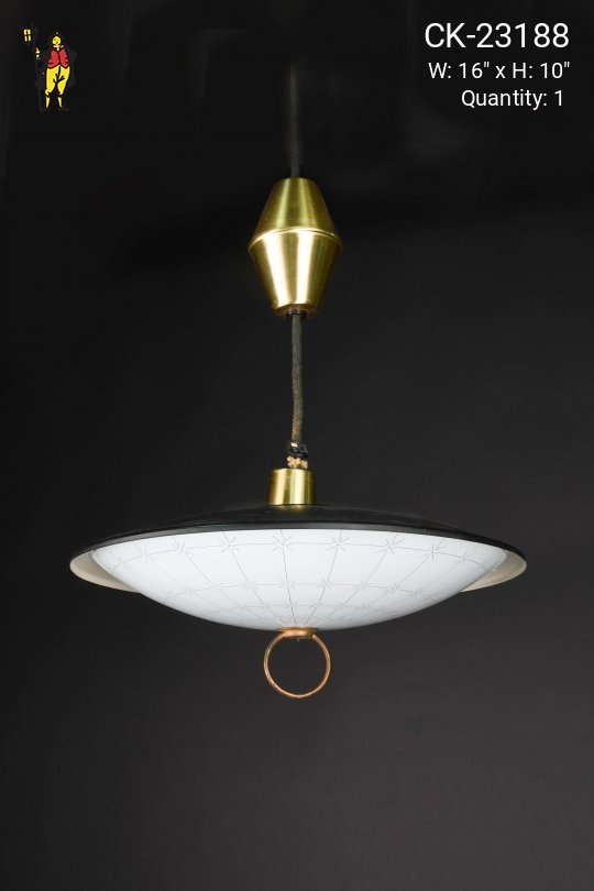 Black & Brass Pull Down Hanging Fixture