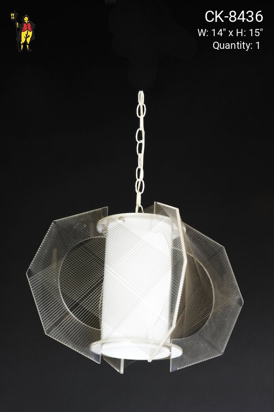 White Post Modern Pendant