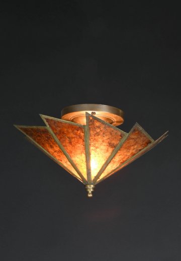 Flush Mount Mica Ceiling Fixture