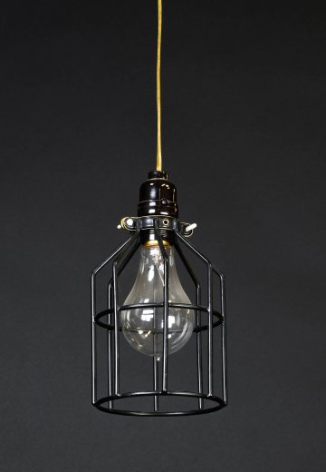 Caged Hanging Bulb Pendant