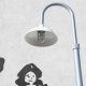 Curved Arm Single Vapor Light Lamp Post (No Base) #0