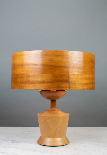 Large Wooden Table Lamp