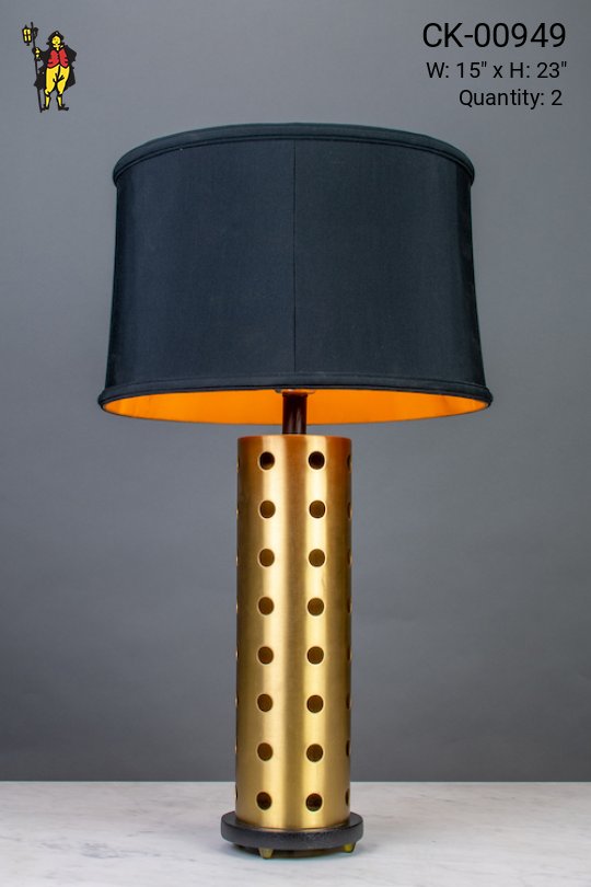 Pierced Brass Table Lamp
