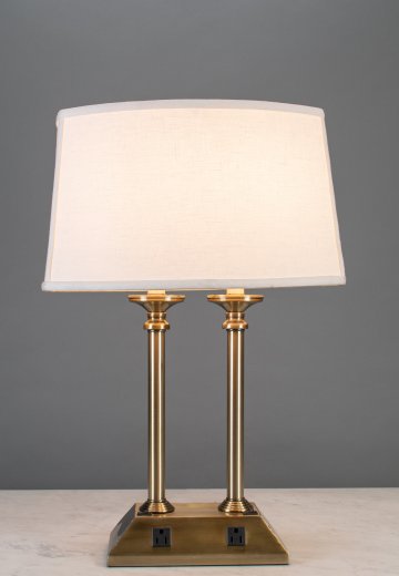 Two Light Table Lamp w/Electrical Sockets