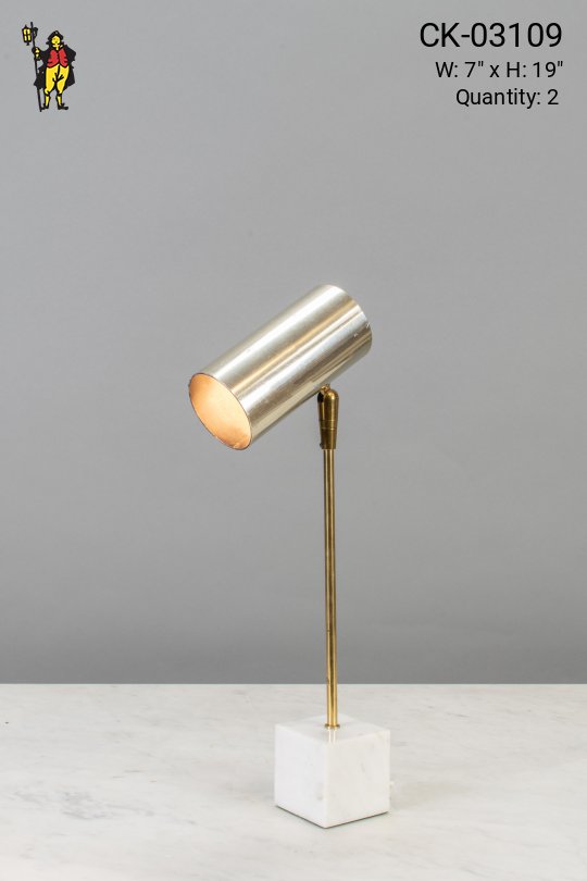 Small Contemporary Desk Lamp w/Marble Base Table Lamps Collection