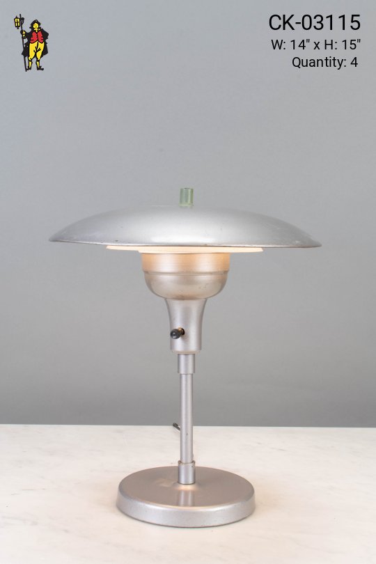 Mid-Century Silver Table Lamp