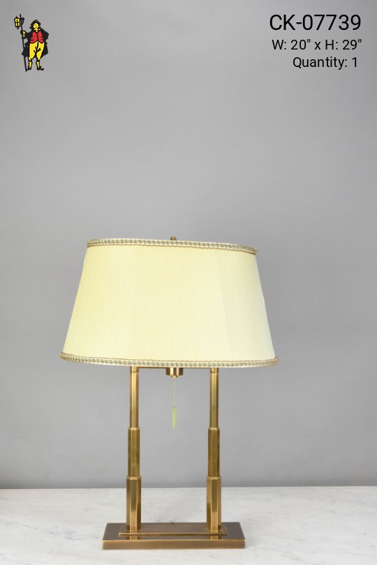 Formal Modern Brass Table Lamp