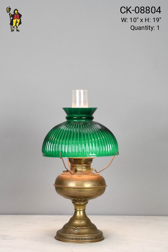 Brass Electrified Oil Table Lamp