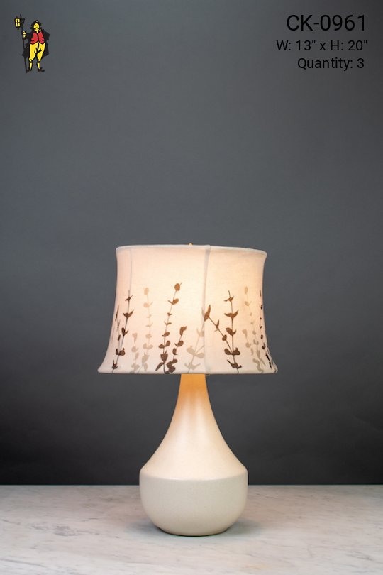 White Contemporary Ceramic Table Lamp