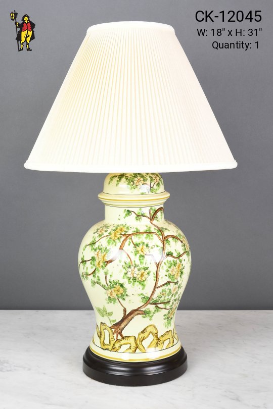 Painted Ceramic Table Lamp