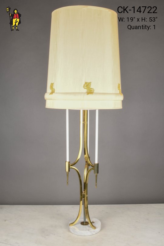 Oversize Brass Mid Century Table Lamp