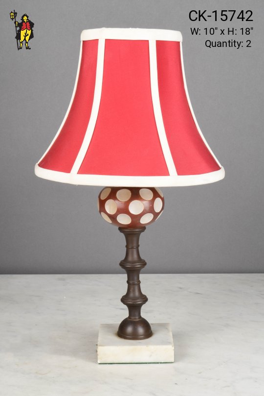 Red & White Polka Dot Table Lamp