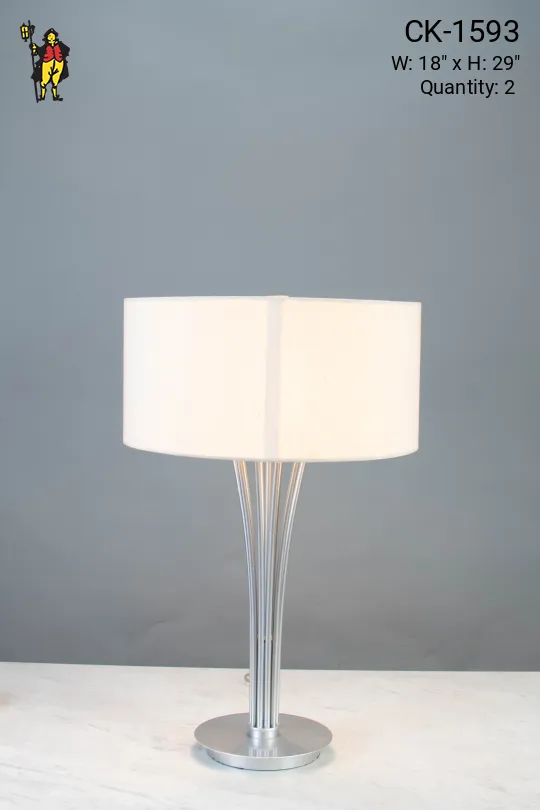 Silver Contemporary Table Lamp