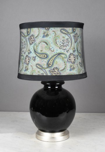 Round Black Table Lamp