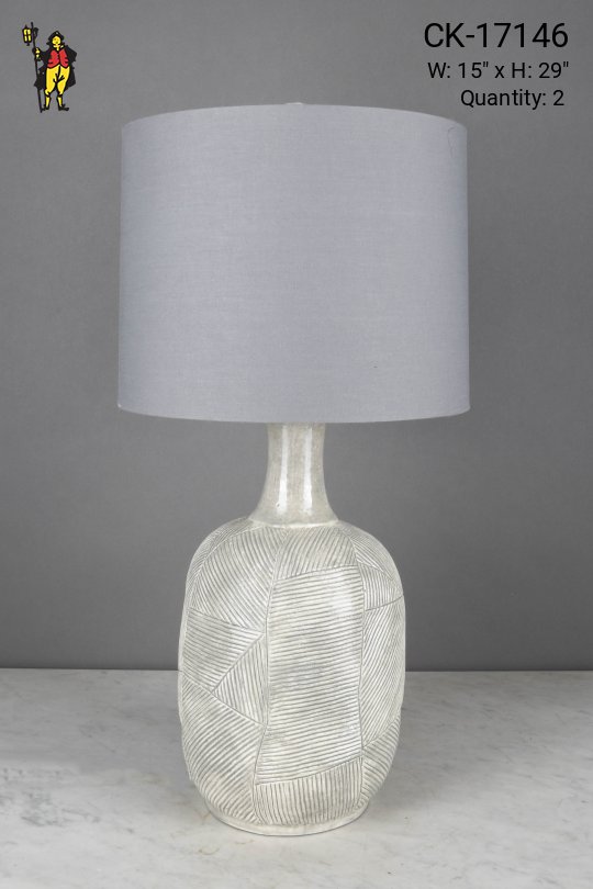 Modern Ceramic Textured Oversize Table Lamp