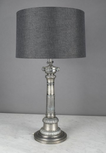 Gray Traditional Column Table Lamp