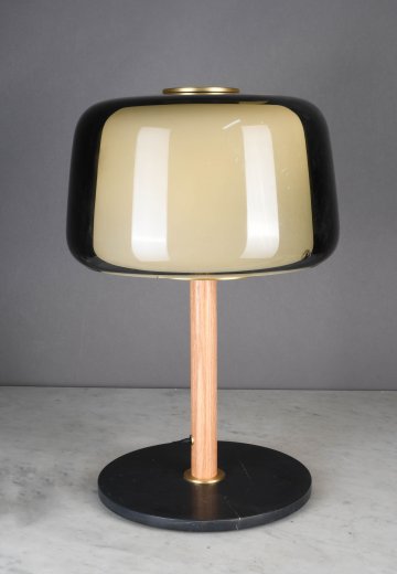 *LED* Glass & Wooden Modern Table Lamp