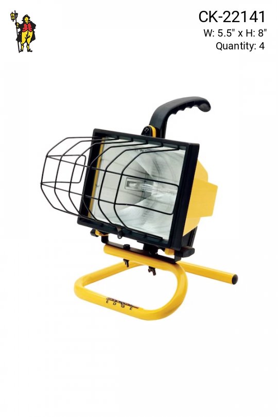 Yellow Halogen Stand Work Light