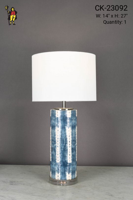 Blue Abstract Table Lamp