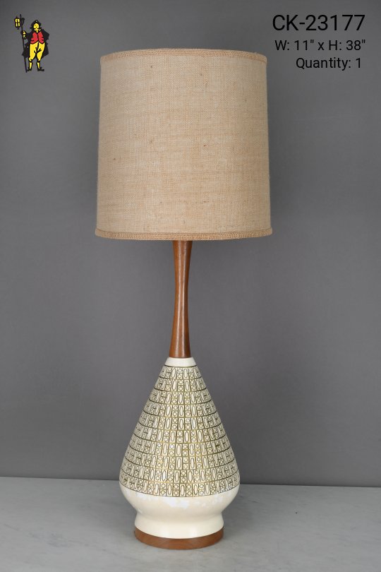 Large Mid Century Ceramic Table Lamp