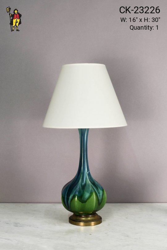 Green & Blue Abstract Table Lamp