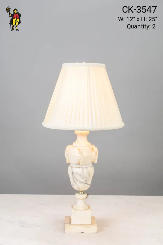 Marble Finished Traditional Table Lamp