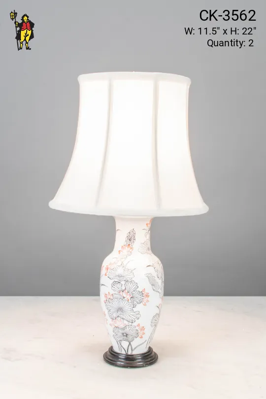Traditional Painted Ceramic Table Lamp